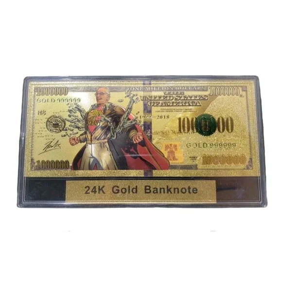 Marvel Superhero Stan Lee Gold Plated Coin Bank Note Card Deck Commemorative Set - Picture 7 of 11